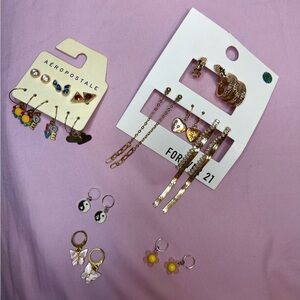 Aeropostale and Forever 21 Women's Earring Set - Multicolor